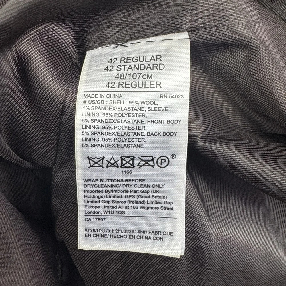 Banana Republic Marzotto Super 120's Blazer Men 42R Slim Fit Wool Sport‎ Coat